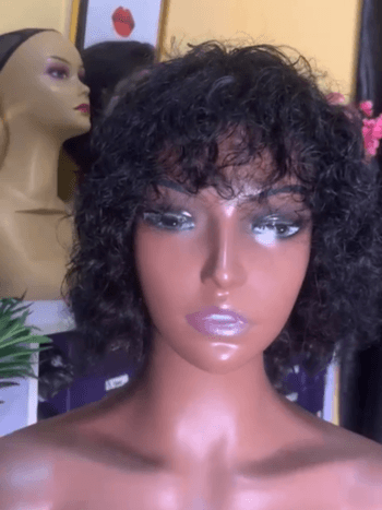 💯 human hair water curls wig