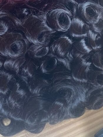 💯 human hair Omotola fringe bounce wig( Natural colour)