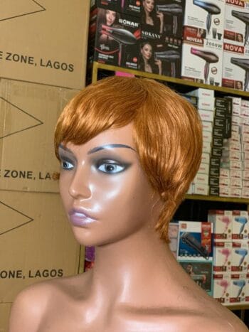 💯 human hair color 30 pixie cut wig