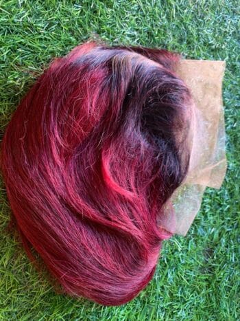 💯 human hair dark roots Burgundy Tiwa full frontal wig