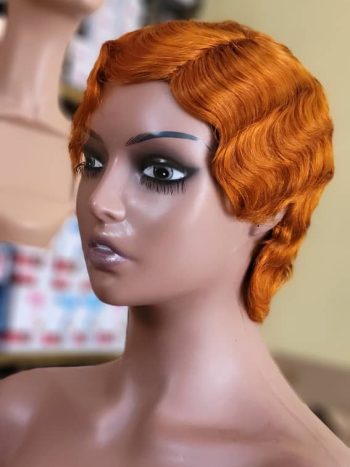 💯 Human hair ginger colour finger waves