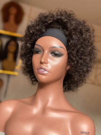 💯 Human hair water curls band wig