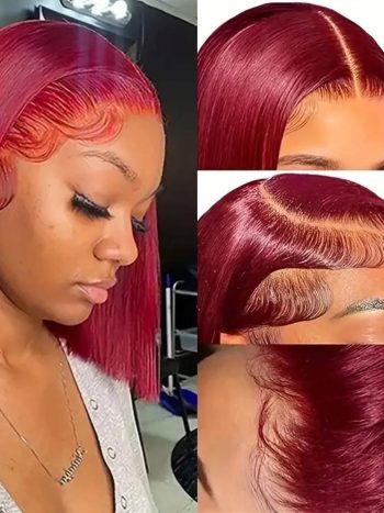 💯 human hair full frontal 10 inches wig