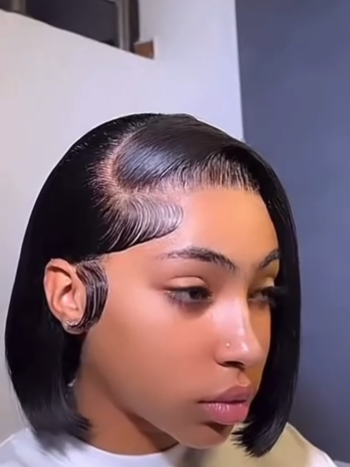 10 inches 💯 human hair full frontal bob