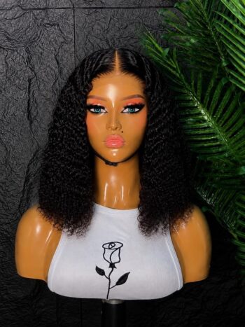 💯 Human hair 16 inches 4by4 full closure Jerry curls