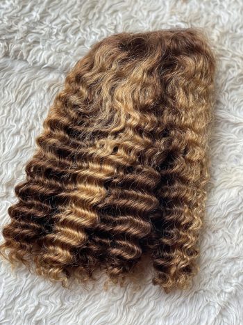 π― human hair 12 inches full closure deep curls