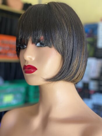 💯 human hair closure fringe cropped bob