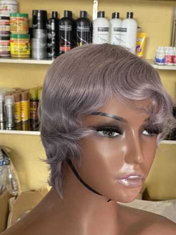 💯 human hair grey skull cap