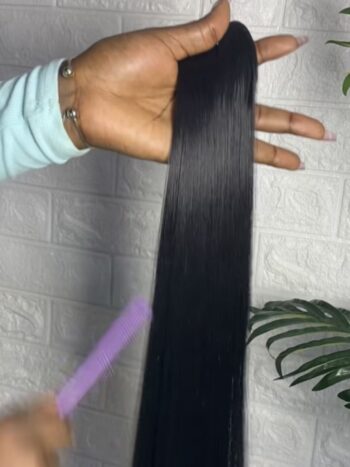 24 inches bone straight replica bundle( color 1b)