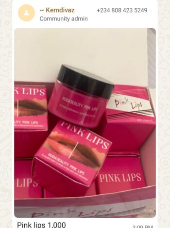 Pink lips balm
