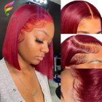 💯human hair 10 inches full frontal bob(99j)