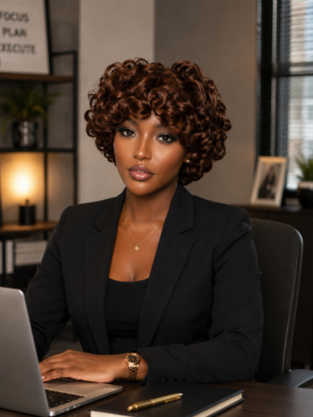 💯 Human hair omotola wig color 4