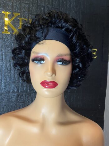 💯human hair DD bounce band wig