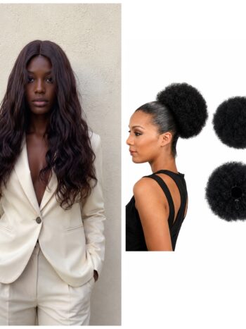 Super soft brown closure bounce + Afro bun