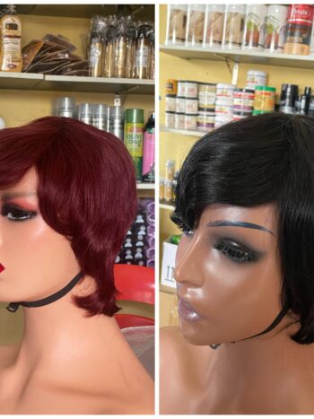 💯human hair burgundy and natural color skull cap