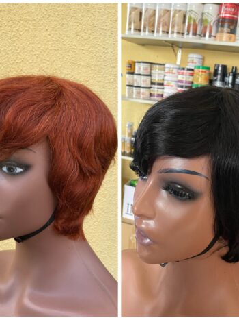 💯human hair ginger and natural color skull cap