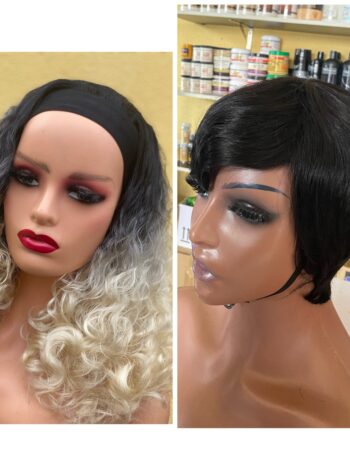 Super soft T/blonde band wig + 💯 human hair skull cap