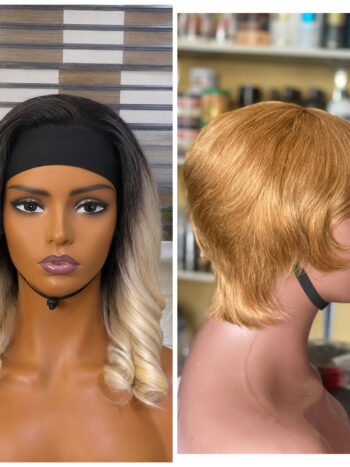 Super soft bounce band wig + Color 27 💯human hair skull cap