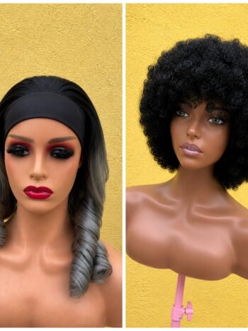 Super soft band wig + soft bulky Afro