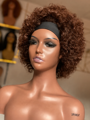 💯 human hair color 4 water curls band wig