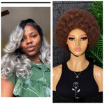 Super Soft T/grey band wig + soft  bulky color 33 Afro
