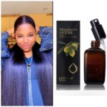 Blend frontal + 26 inches ponytail + macadamia nut oil