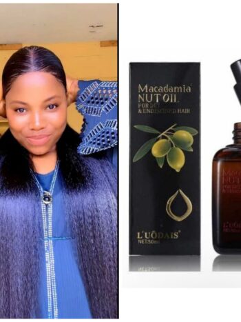 Blend frontal + 26 inches ponytail + macadamia nut oil