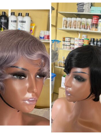 💯 human hair grey and natural color skull cap