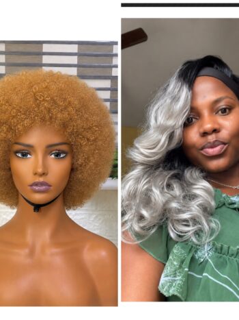 Soft bulky Afro Color 30 + Super soft T/grey band wig