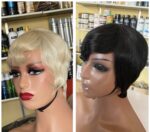 💯 human hair blonde skull cap and natural color skull cap
